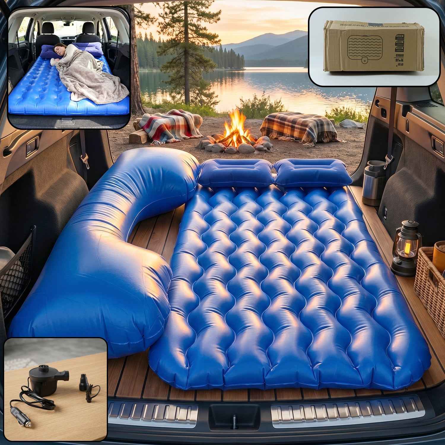 Car Air Mattress Bed Set Ð Portable Comfort for Travel & Camping