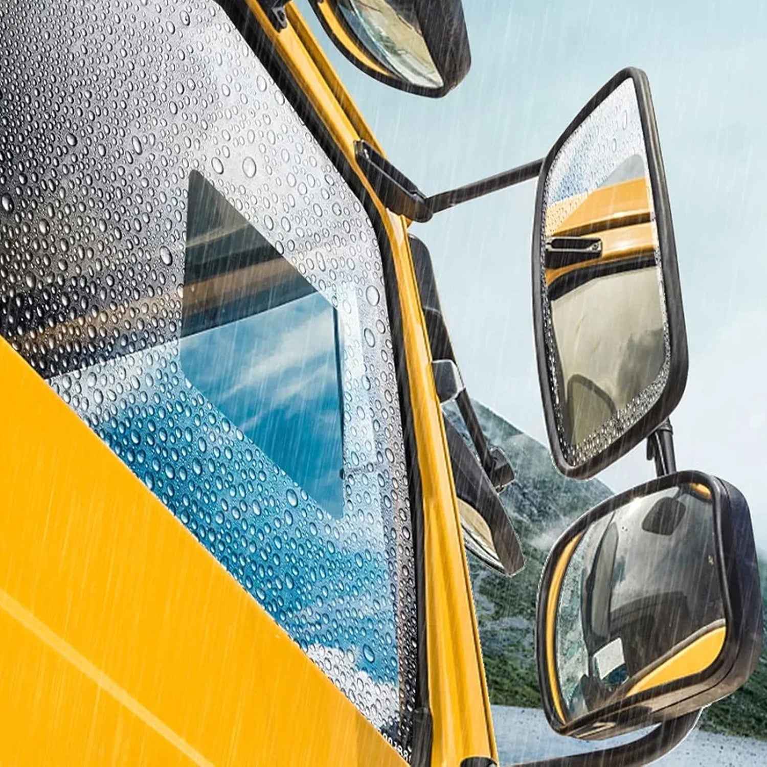 Mirror Protection Film Set – Anti-Fog & Waterproof 2-Piece 20×18 cm