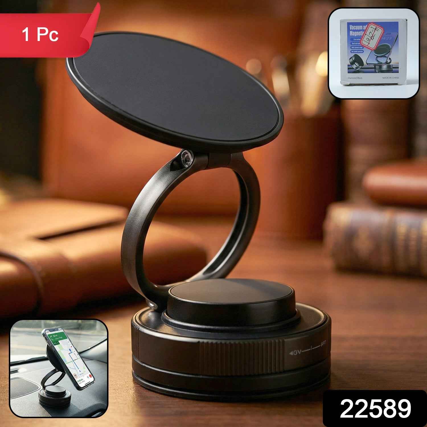 360° Rotatable Magnetic Phone Holder – Secure & Adjustable Car Stand
