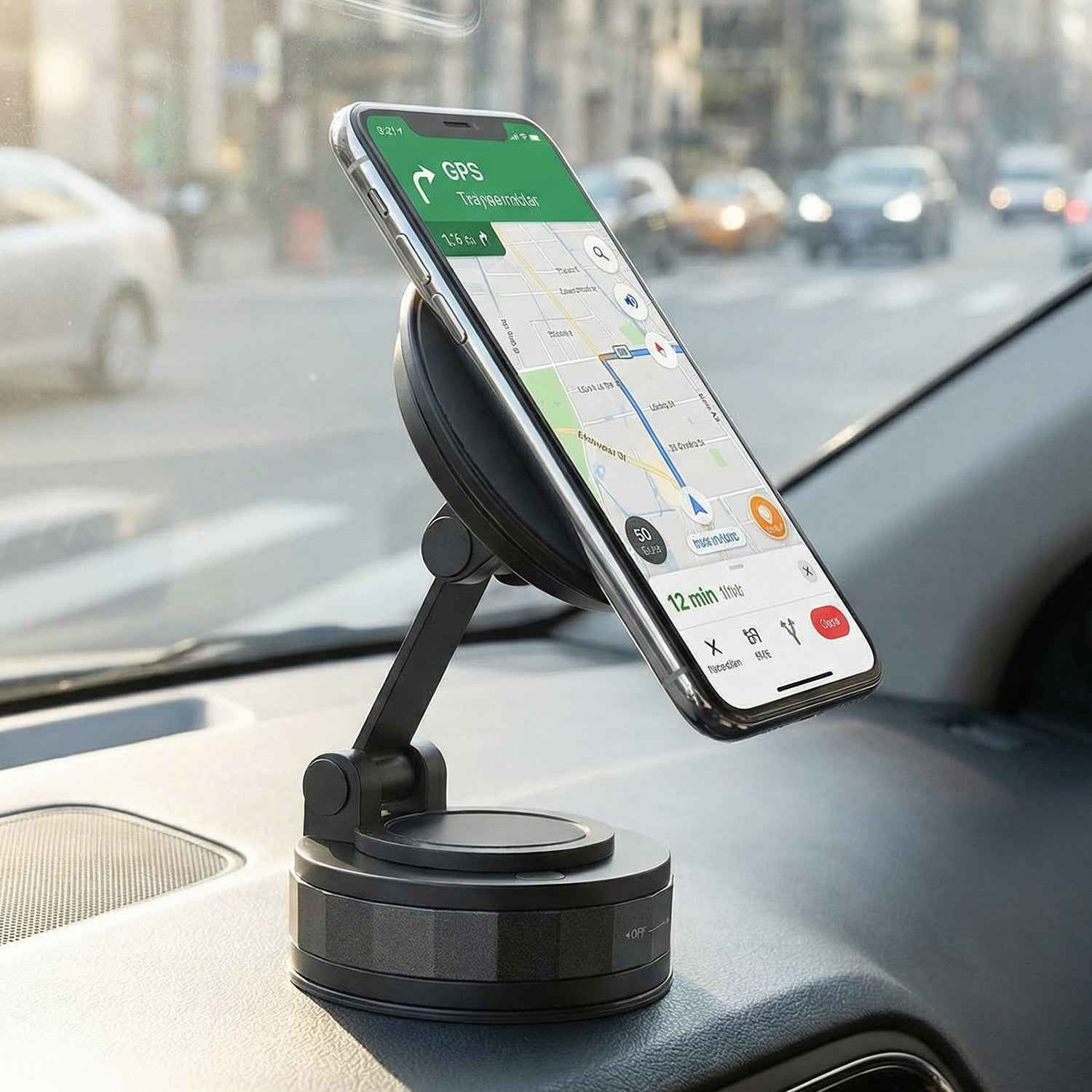 Mobile Phone Holder Stand – 360° Adjustable Magnetic Car & Desk Mount