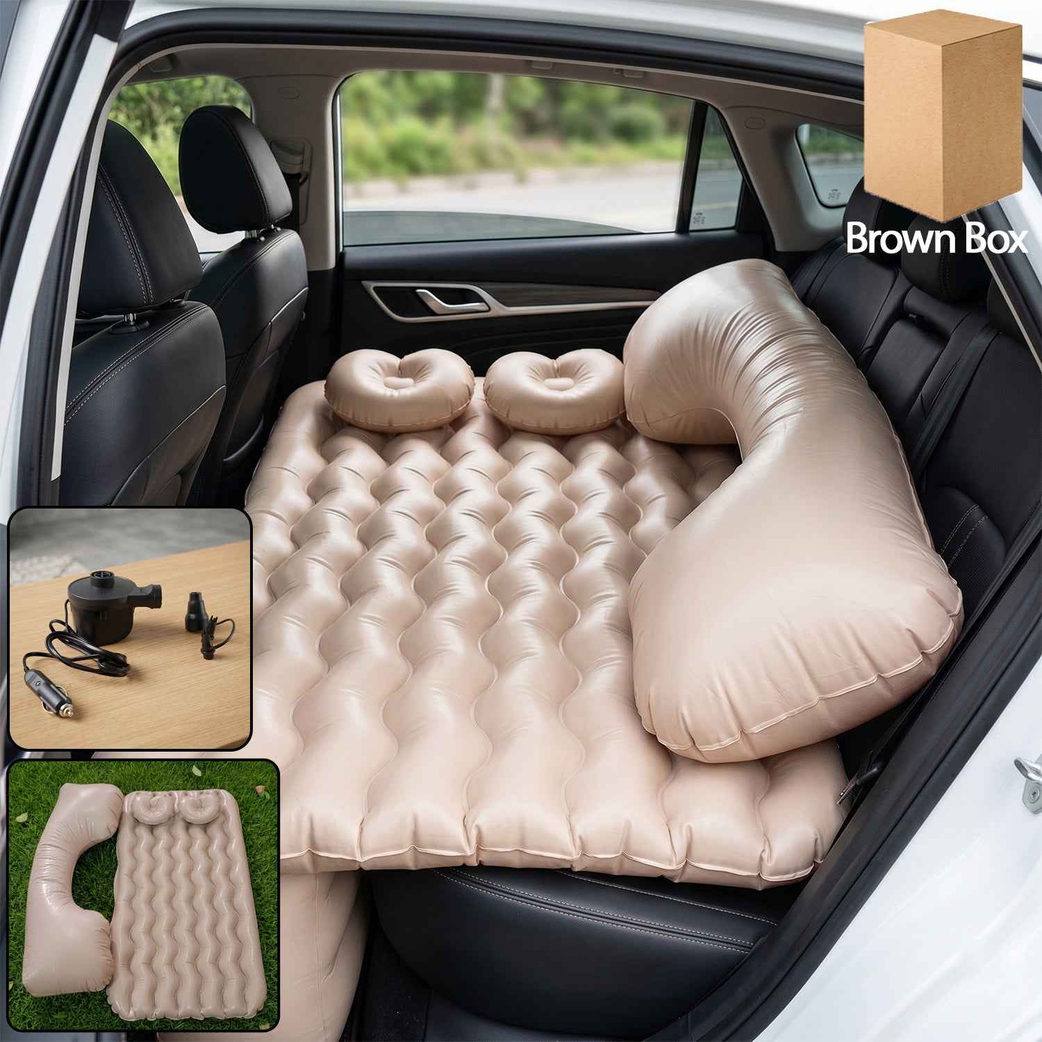 Car Air Mattress Ð Travel Comfort with Inflatable Pump & Pillows