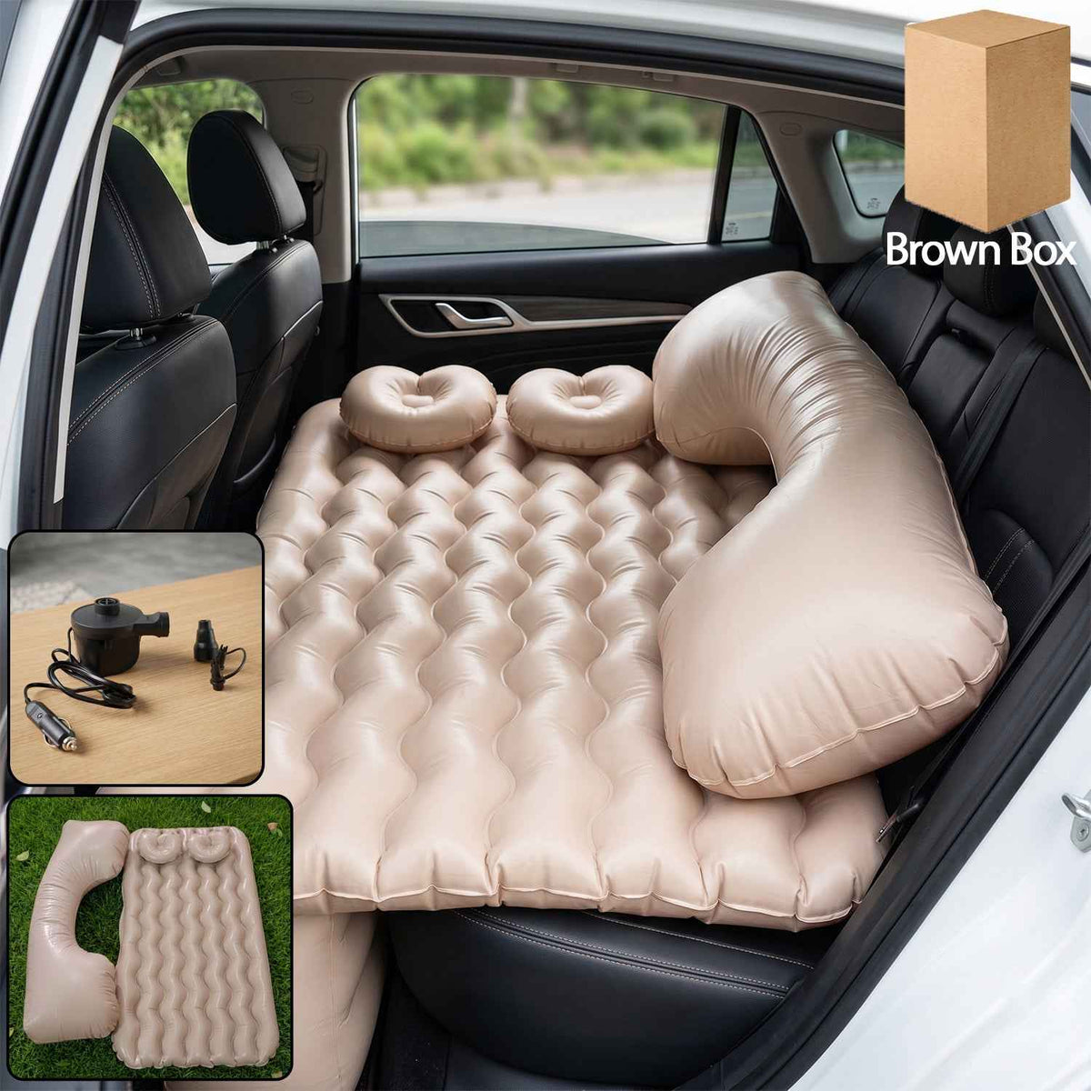 Car Air Mattress Ð Travel Comfort with Inflatable Pump & Pillows