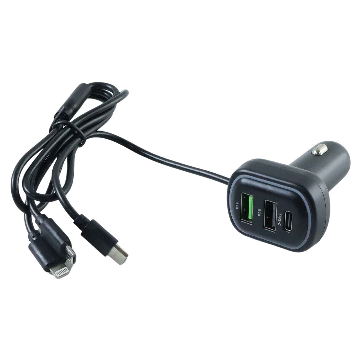 RGB Breathing Light Car USB Charger – Multi Port Fast Charging
