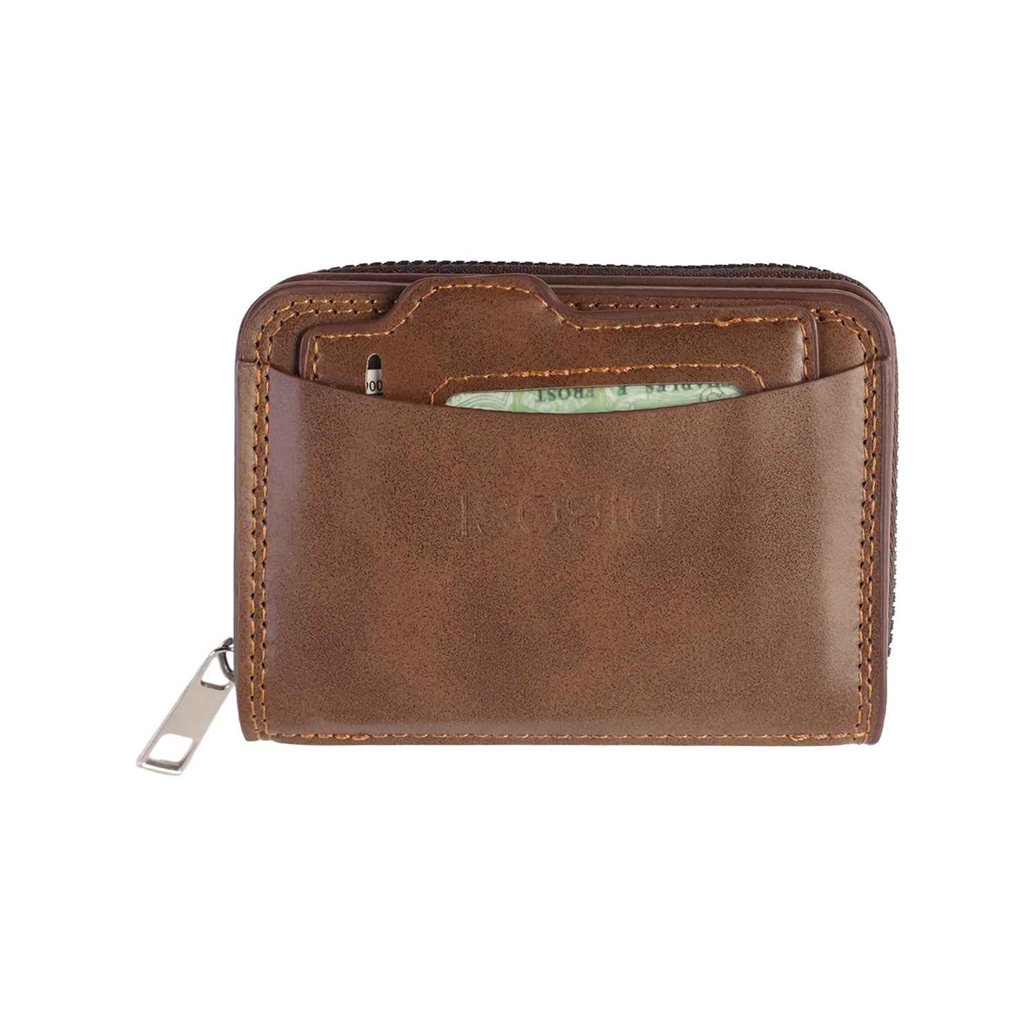 Zip Closure Card Holder Wallet – Compact Multipurpose Design