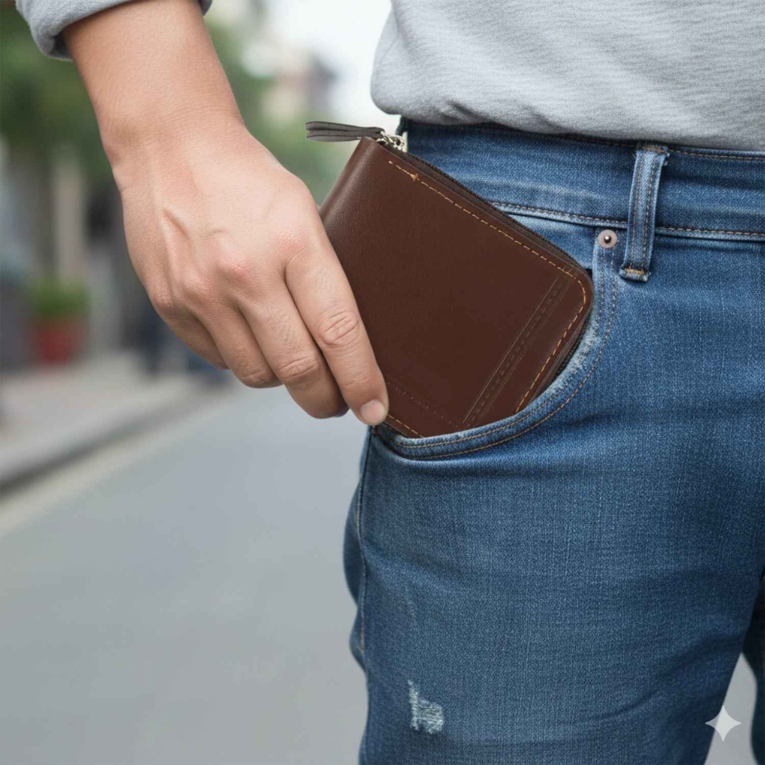 Zip-Around Card Holder Wallet – Compact High-Capacity Organizer