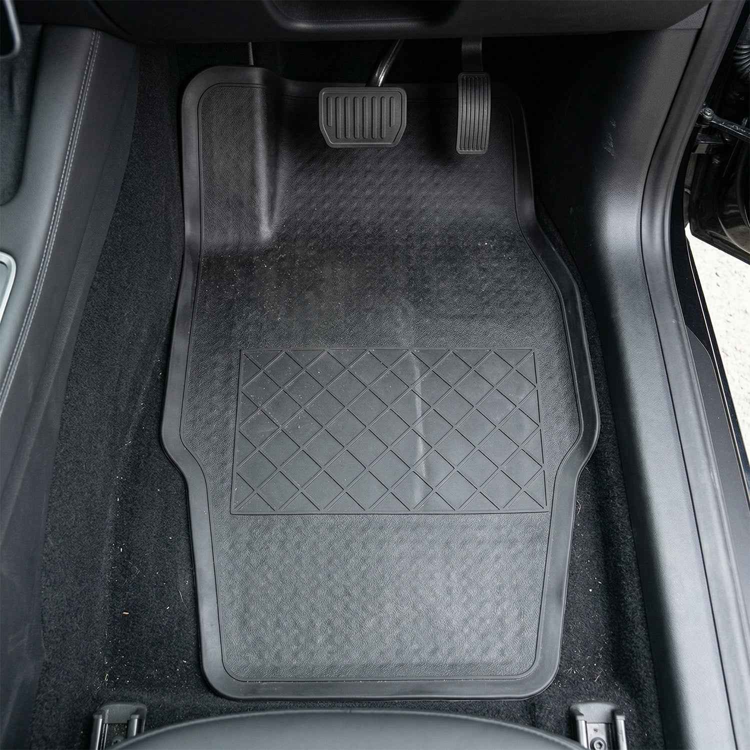 Heavy Duty Anti-Slip Rubber Car Foot Mat Set – Waterproof & Durable