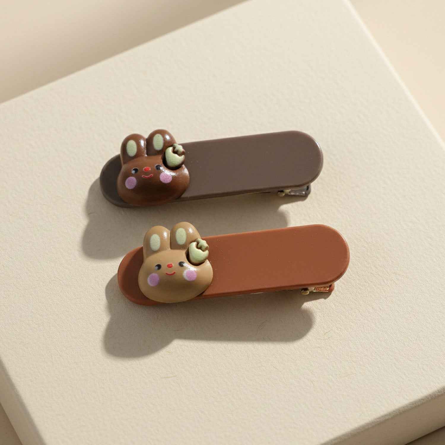 Bunny Face Hair Clips – Cute Decorative Snap Set of 4