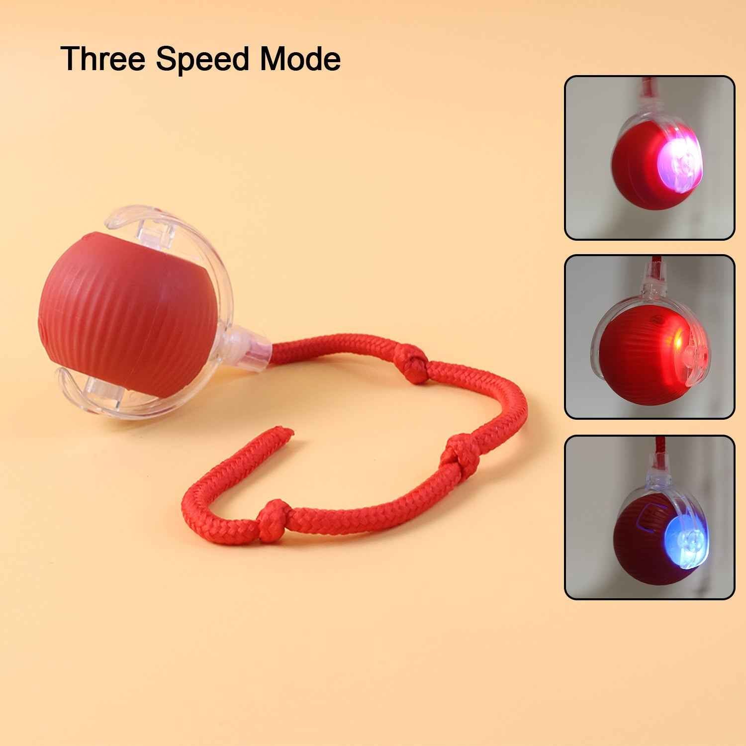 Interactive Cat Toy Ball – LED Light & Detachable Tail