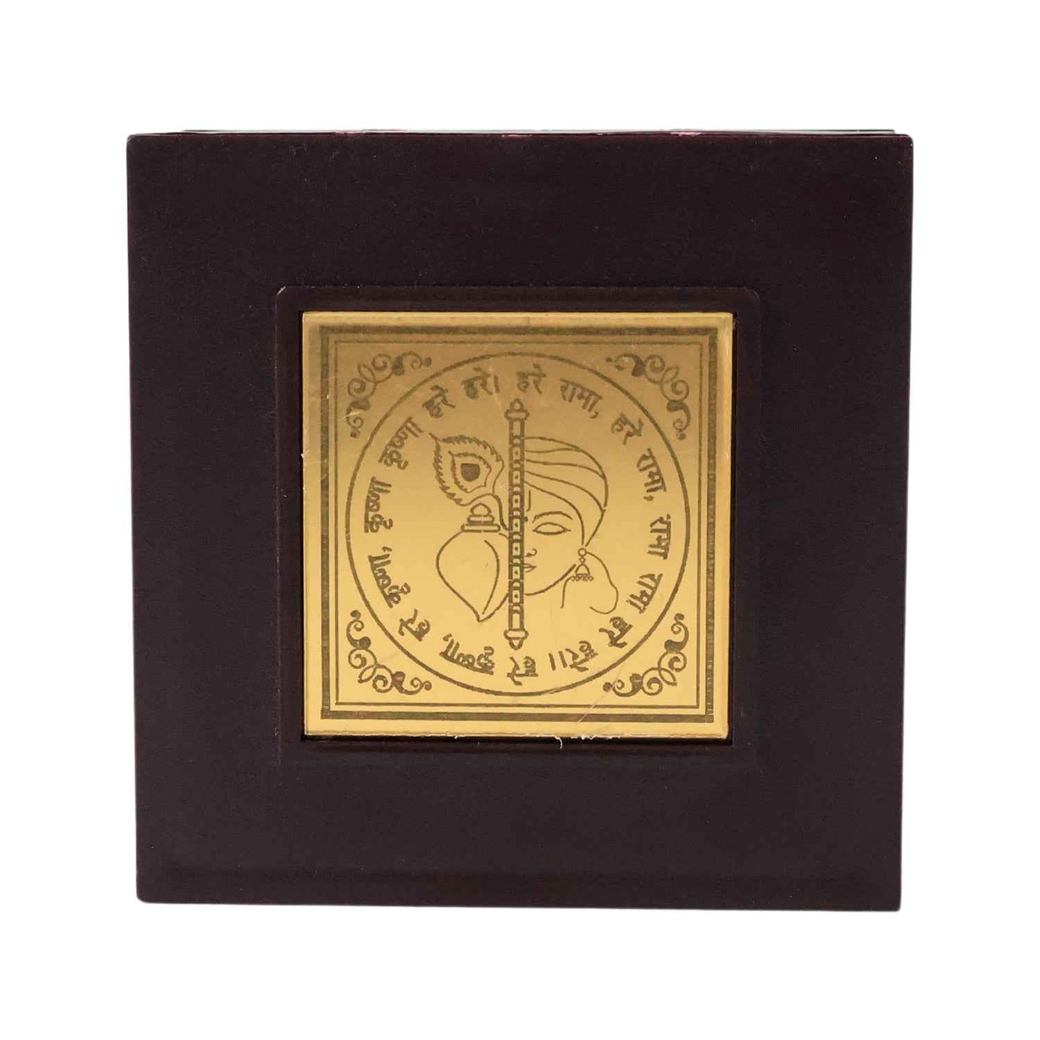 Charan Paduka Gold Finish in Wooden Box – Elegant Pooja Gift