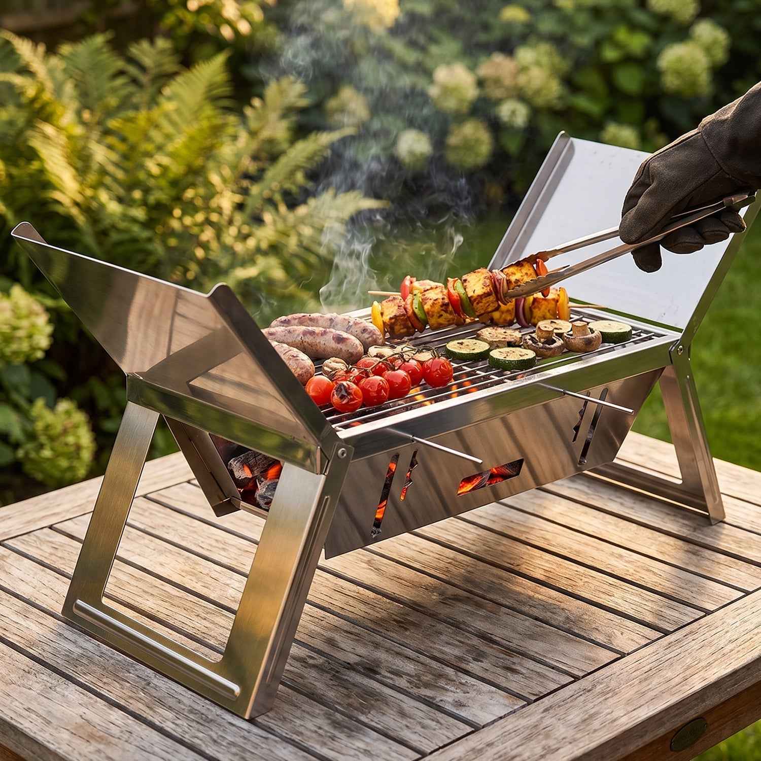 Portable Stainless Steel Grill Ð Compact Outdoor BBQ Solution