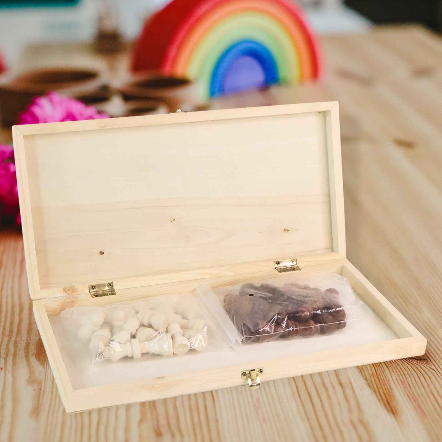 Folding Wooden Chess Board Set – Travel-Friendly | Boardoria