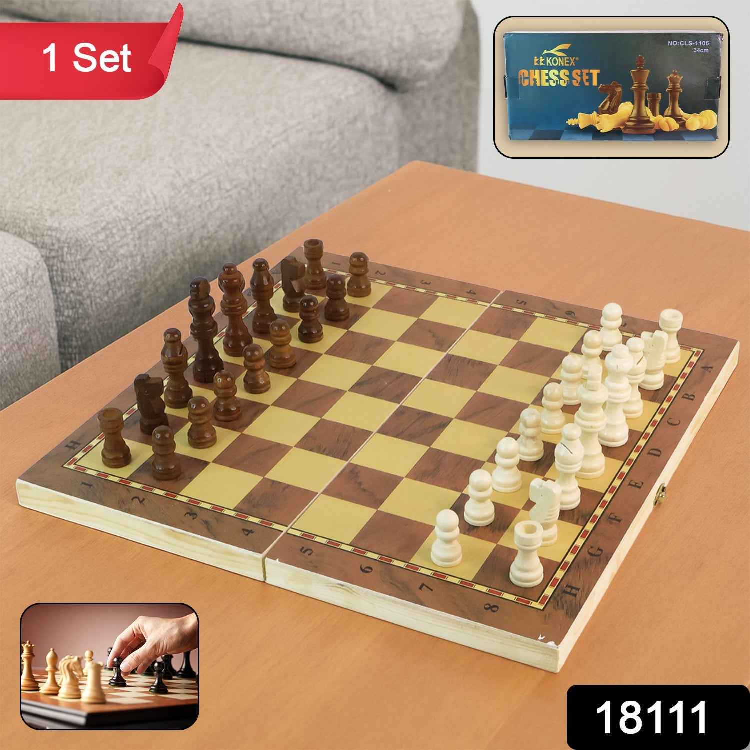 Folding Wooden Chess Board Set – Travel-Friendly | Boardoria