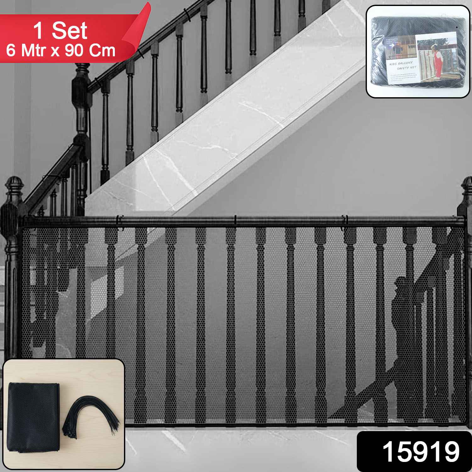 Kids Balcony Safety Net – Heavy Duty Child & Pet Protection 6x90m