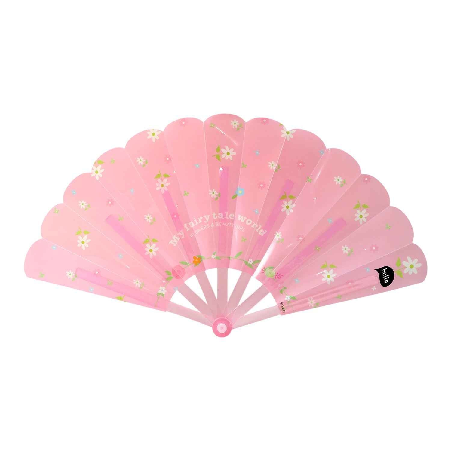 Foldable Hand Fan – Lightweight Floral Print for Portable Cooling