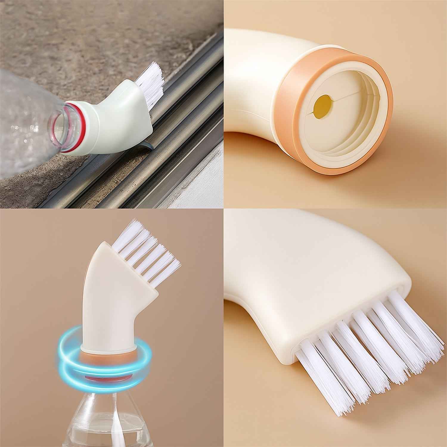 Bottle-Attachable Cleaning Brush – Ergonomic Deep Scrubber