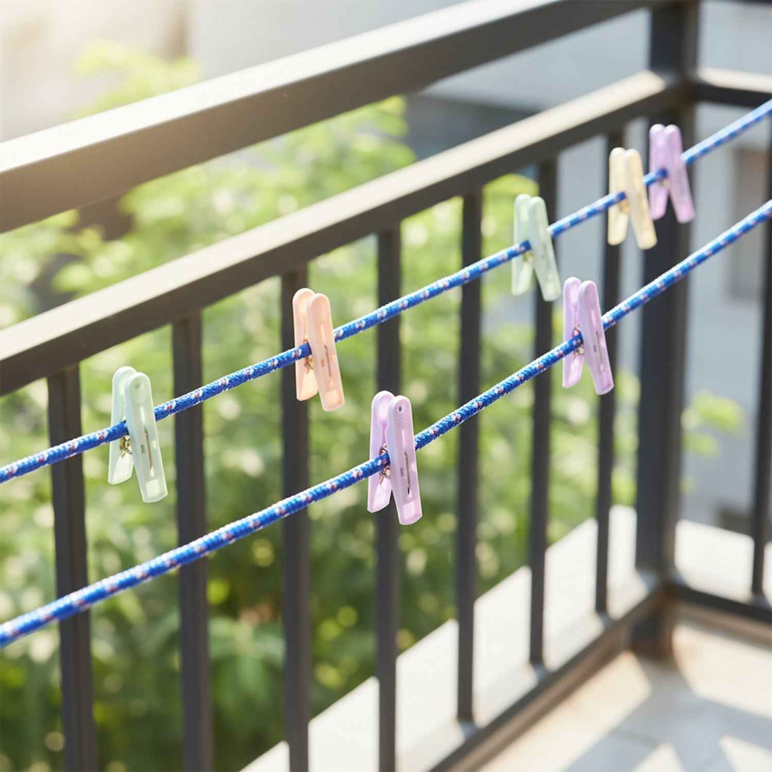 Clothesline Rope with 12 Clips – 5 Meter Heavy Duty Drying Rope