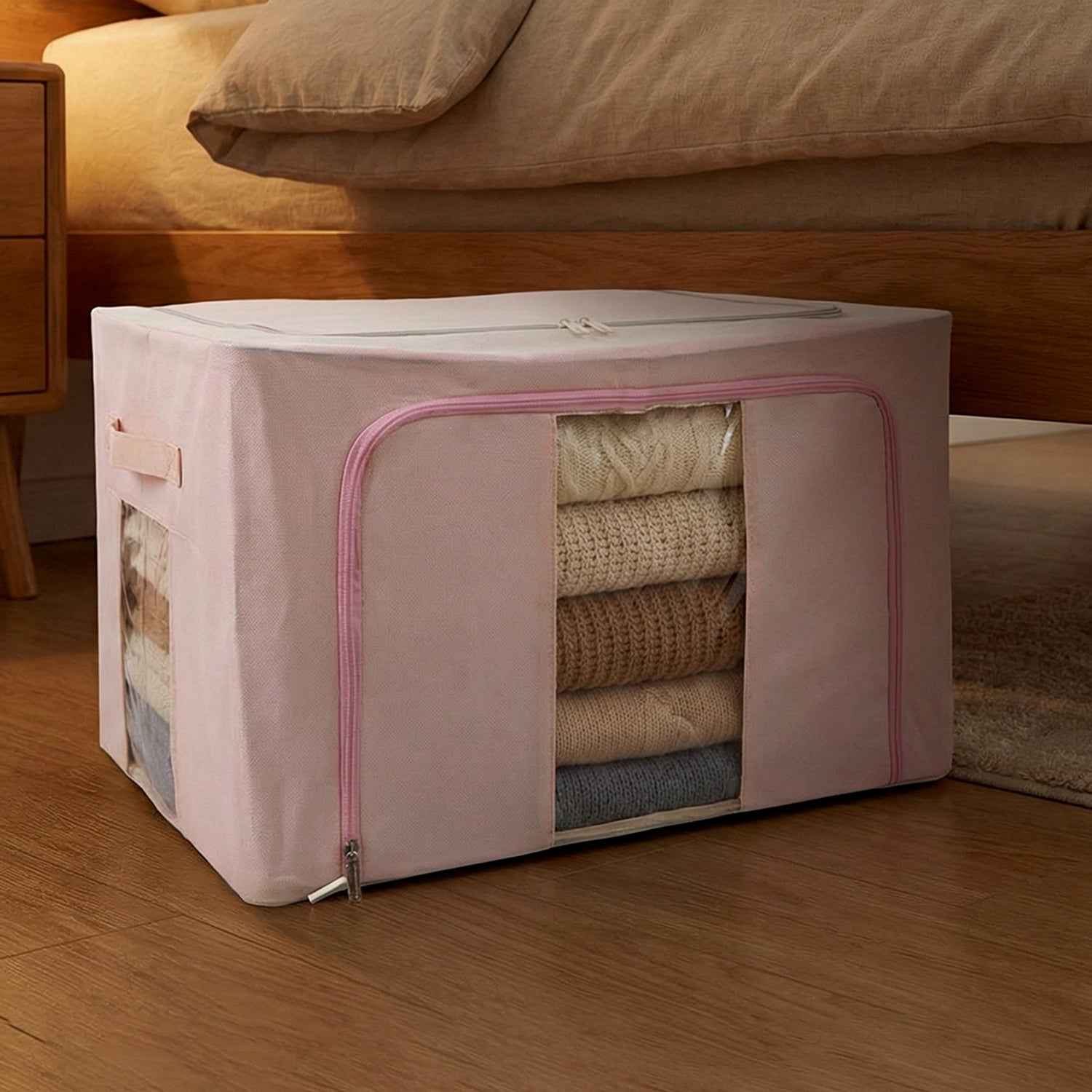 Foldable Fabric Clothes Storage Organizer Box - Space-Saving Design