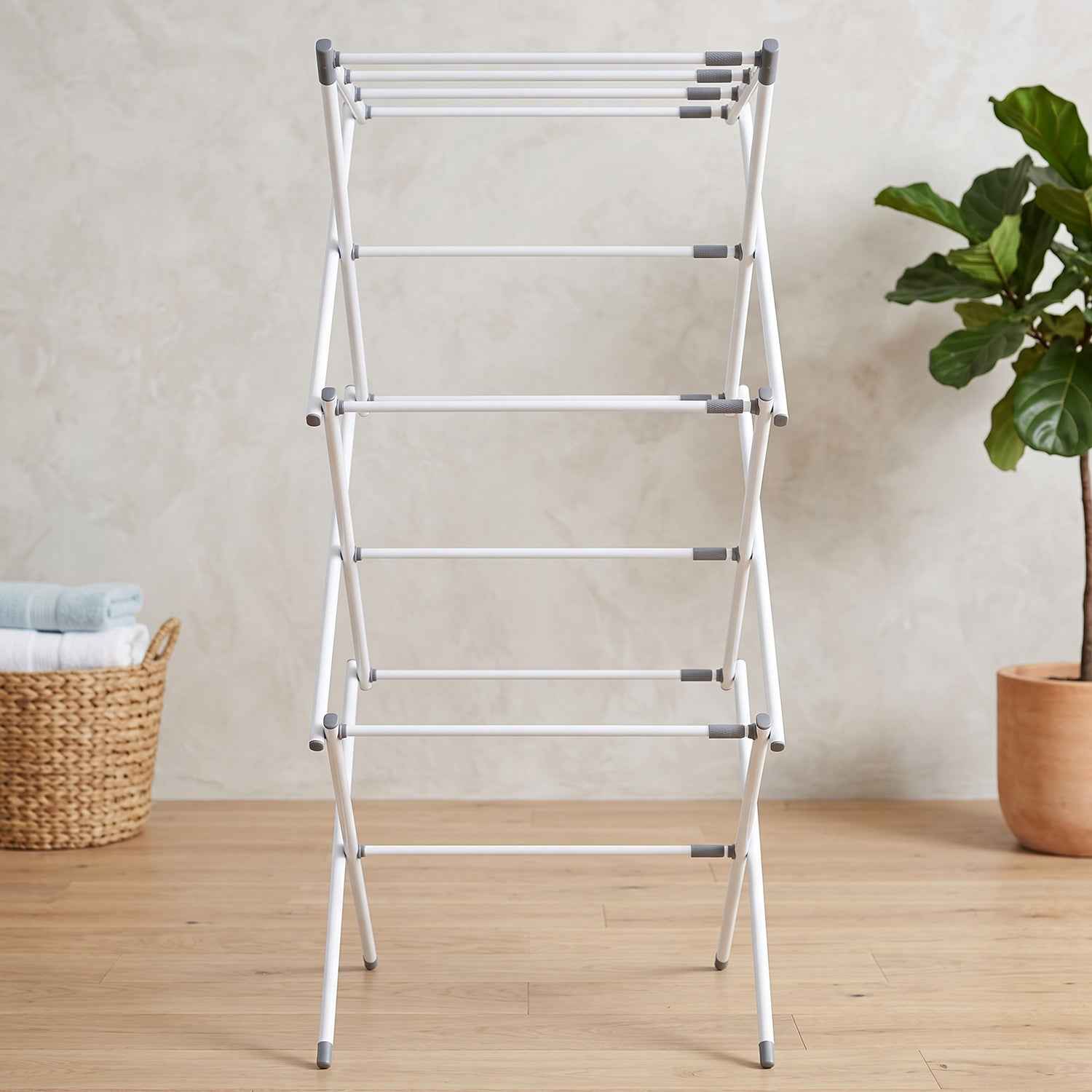 3 Tier Folding Clothes Drying Rack Laundry Cloth Dryer Stand for Ba...