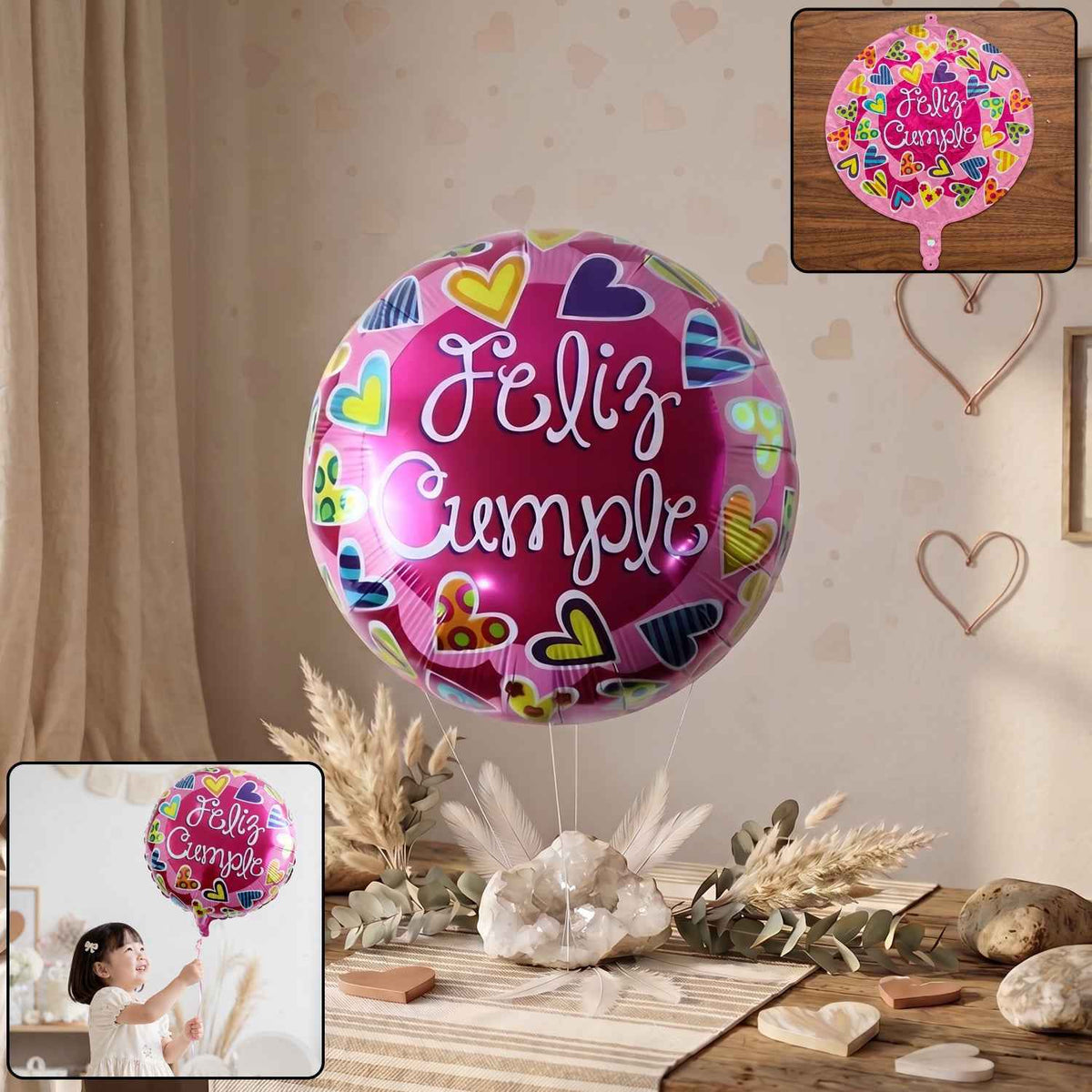 Feliz Cumple Foil Balloon Ð Bright Colorful Birthday Decor