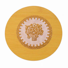 Wooden Heat Resistant Round Coaster – Protects Surfaces & Prevents Heat Marks