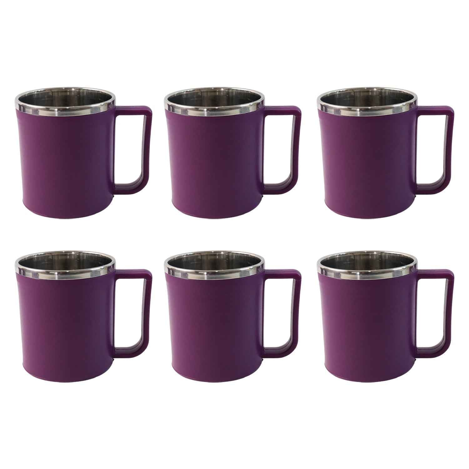 Stainless Steel Coffee Mug Set – Durable 200ML, 6 Pieces