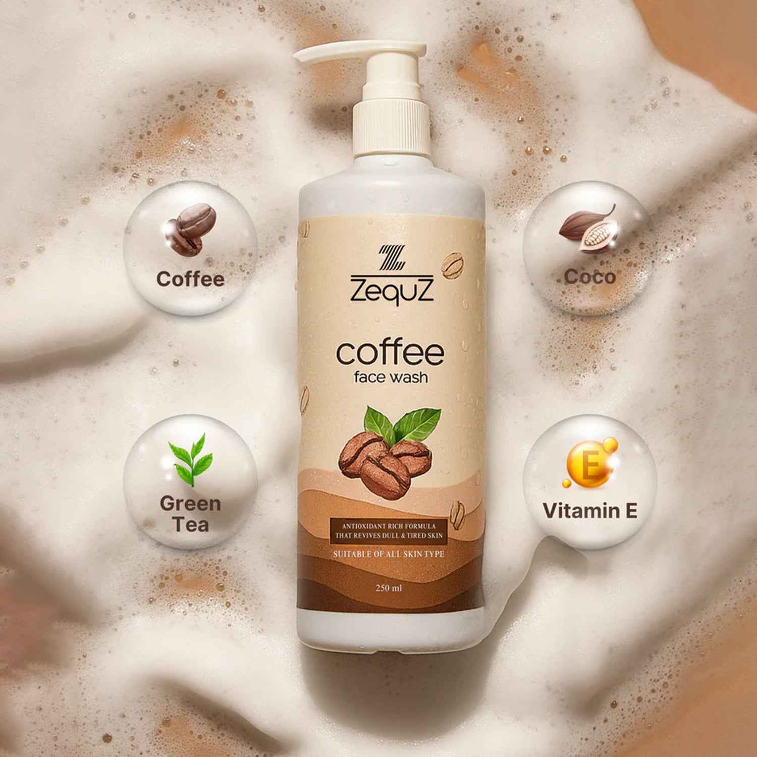 Coffee Face Wash – Antioxidant Deep Cleanser 250 ML