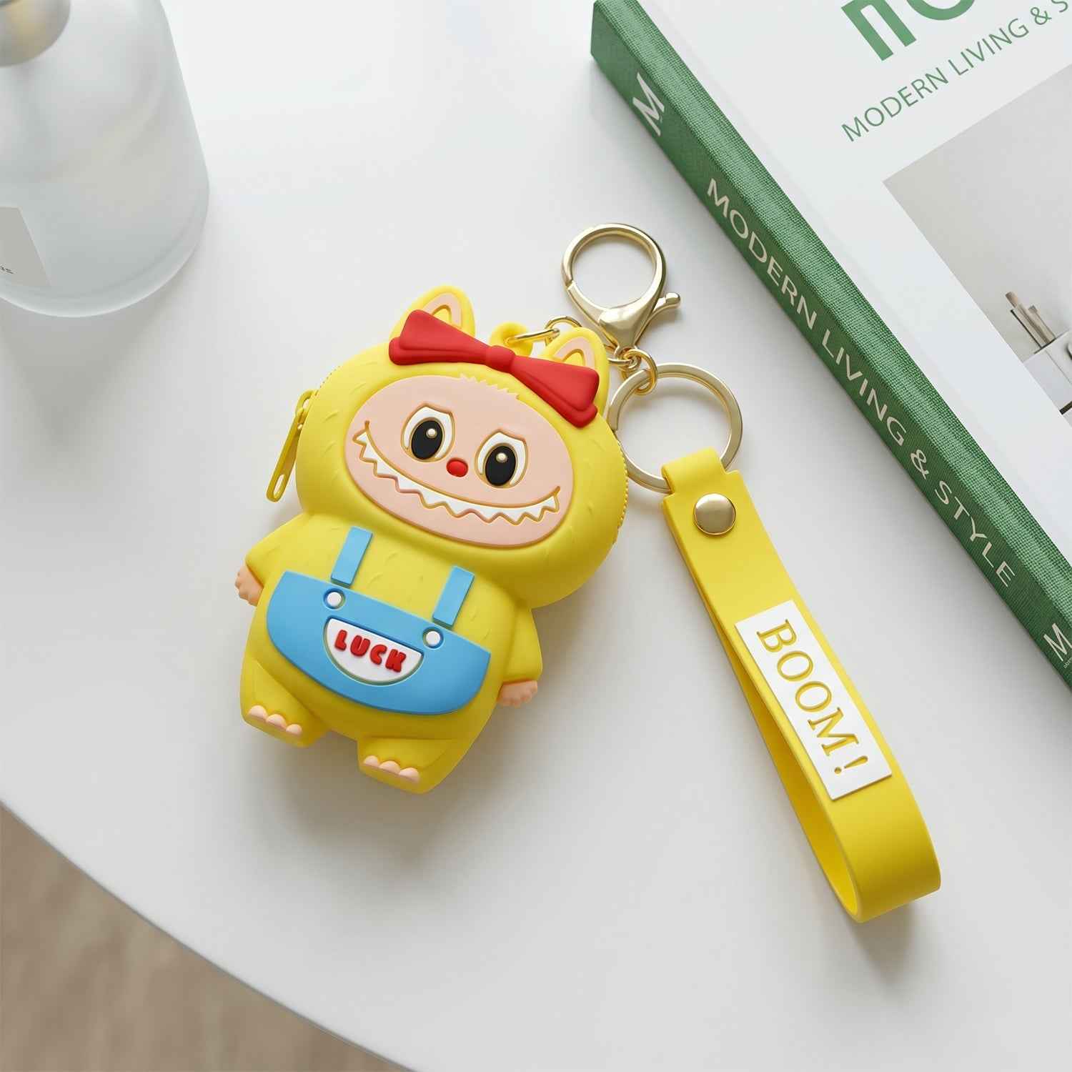 Cute Cartoon Monster Silicone Coin Purse – Playful & Compact