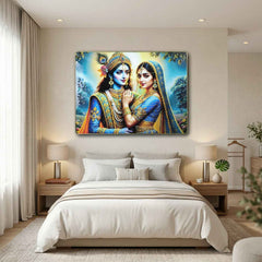 Radha Krishna Wall Frame – Elegant Divine Home Decor