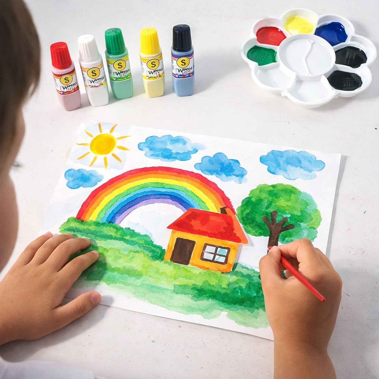 Kids Water Colour Painting Set – Complete Art Kit with Brush & Palette