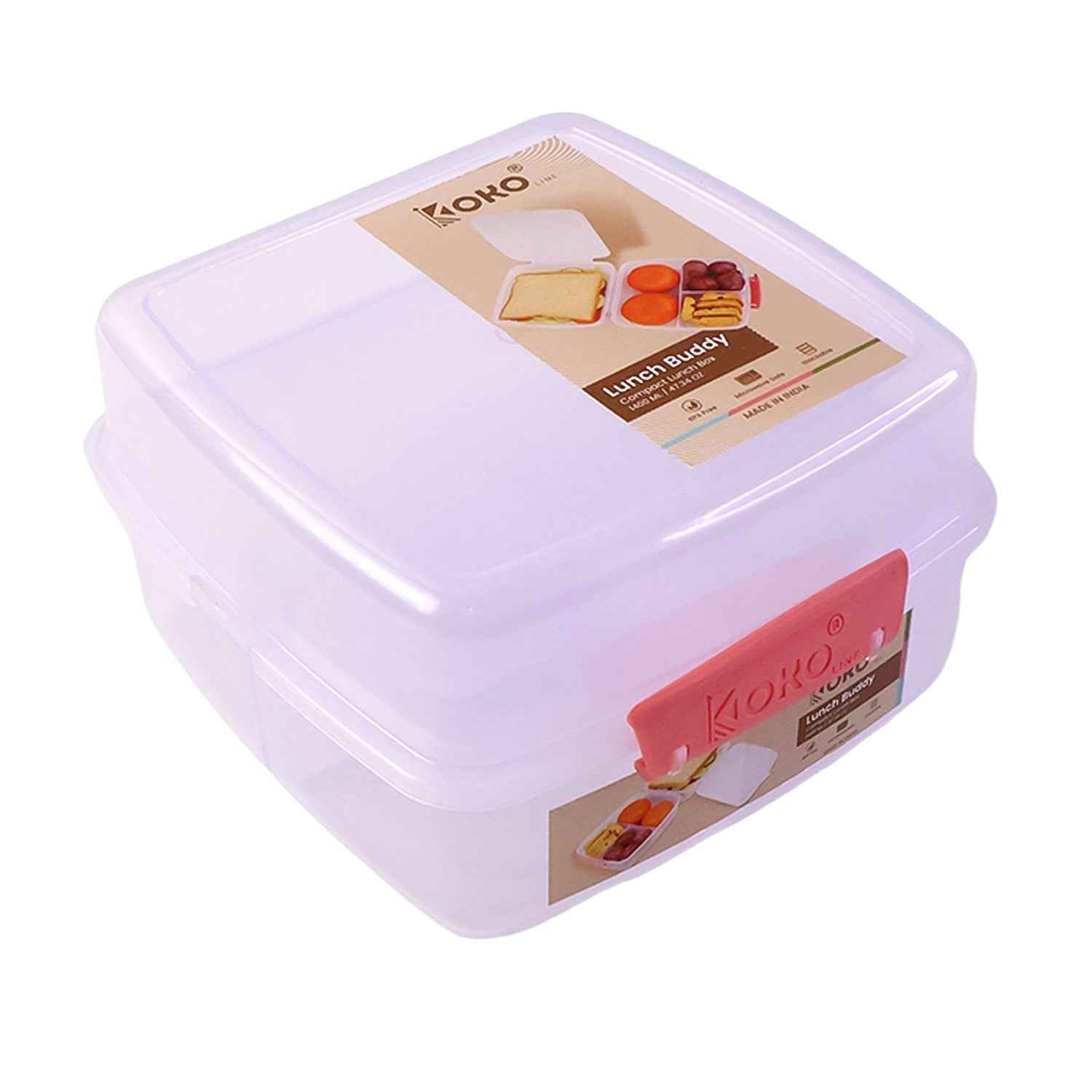 Airtight Multi-Compartment Lunch Box – 1400 ML Capacity