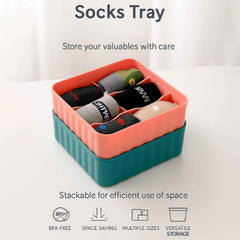 Square Organizer with 6 Compartments – Space-Saving Storage Set