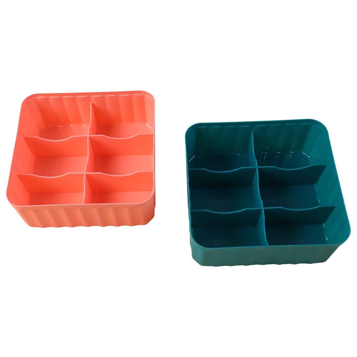 Square Organizer with 6 Compartments – Space-Saving Storage Set