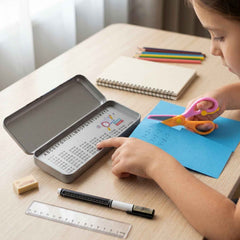 Kids Metal Pencil Box Set Ð Complete Stationery Organisation