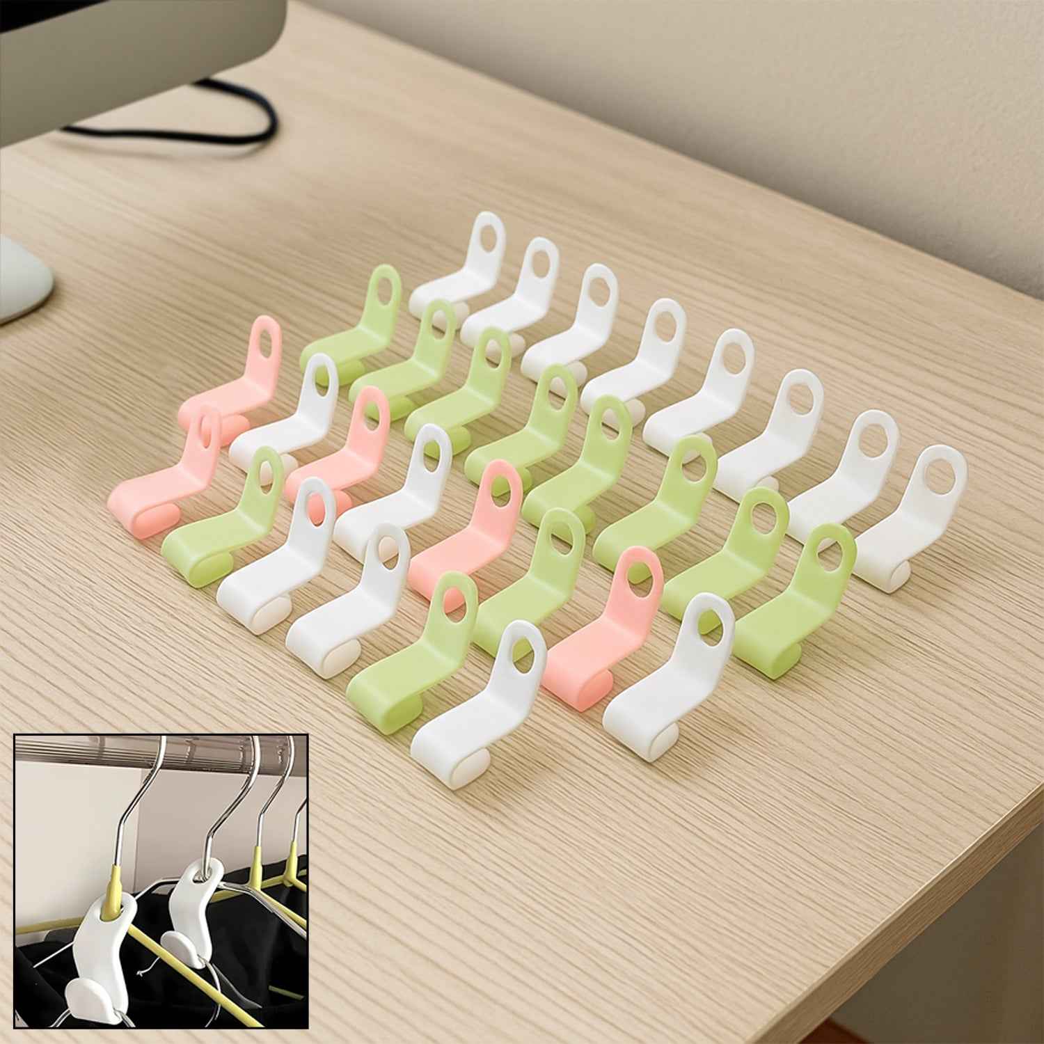 Hanger Connector Hooks – 30 Pcs Multi-Color Space Saver