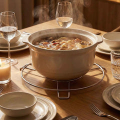 Stainless Steel Hot Pot Stand – Durable Heatproof Cookware Rack