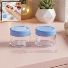 Plastic Cosmetic Jar Set Ð Refillable Travel Containers for Creams