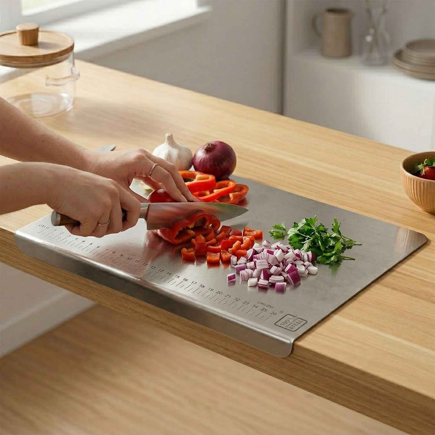 Stainless Steel Chopping Board – Hygienic & Durable for Kitchen