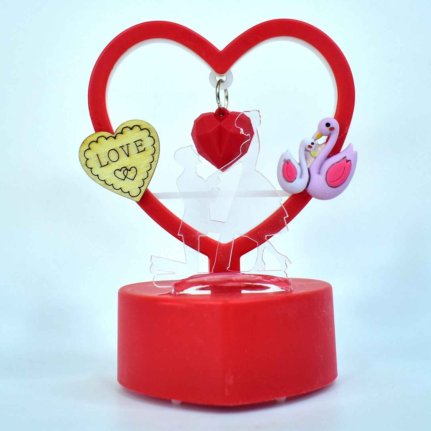 Heart-Shaped Decorative Love Showpiece – Romantic LED Table Décor
