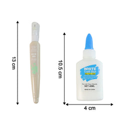 School craft supply set featuring multipurpose glue and correction pen