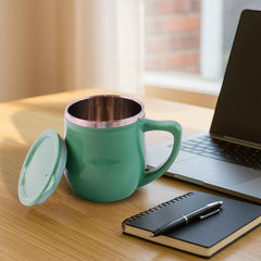Double-Wall Desk Mug – Stainless Steel, Spill-Resistant 200ml