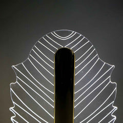 Leaf Shape Crystal Table Lamp – Elegant USB Charging LED Light