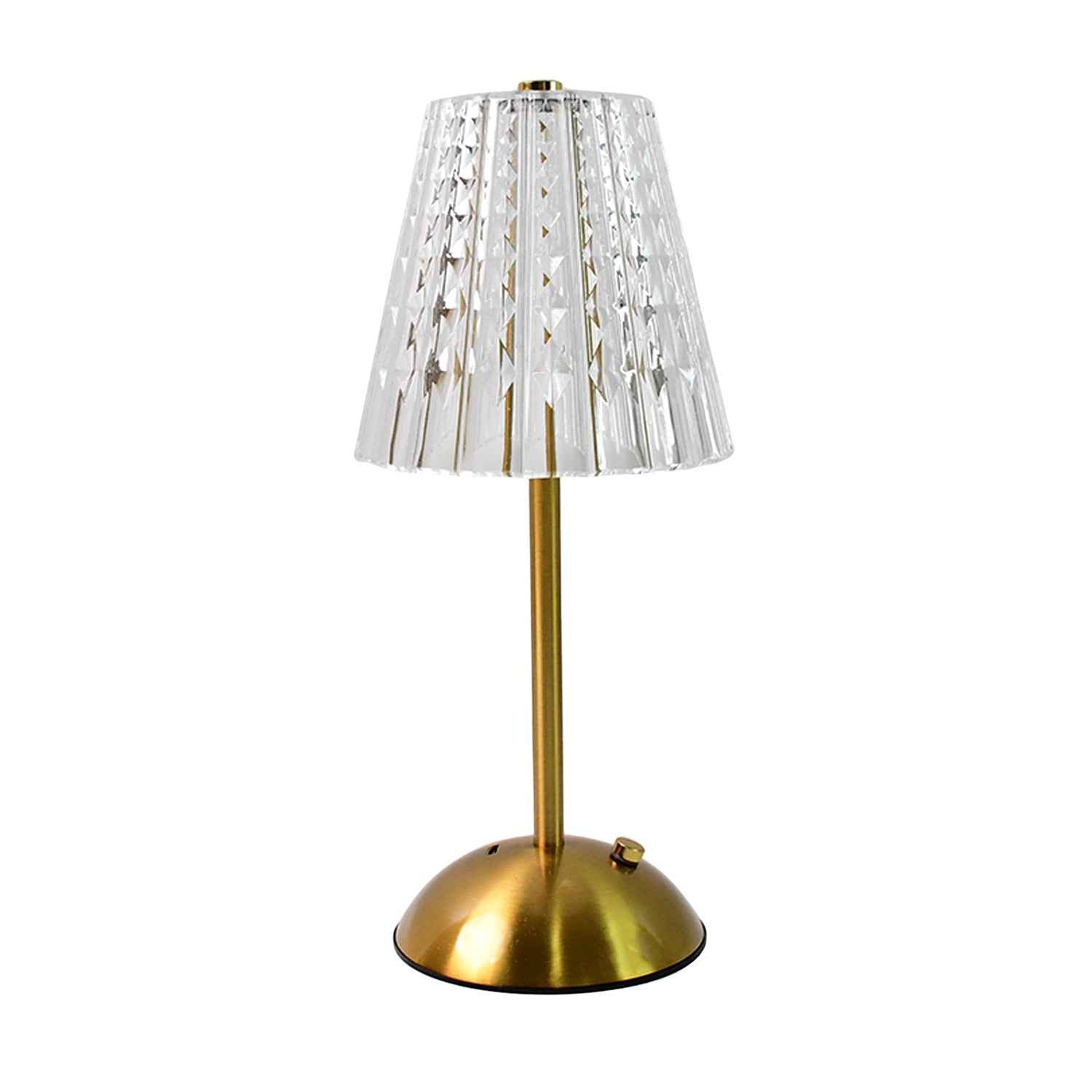 Crystal Table Lamp – Elegant Shade with USB Charging