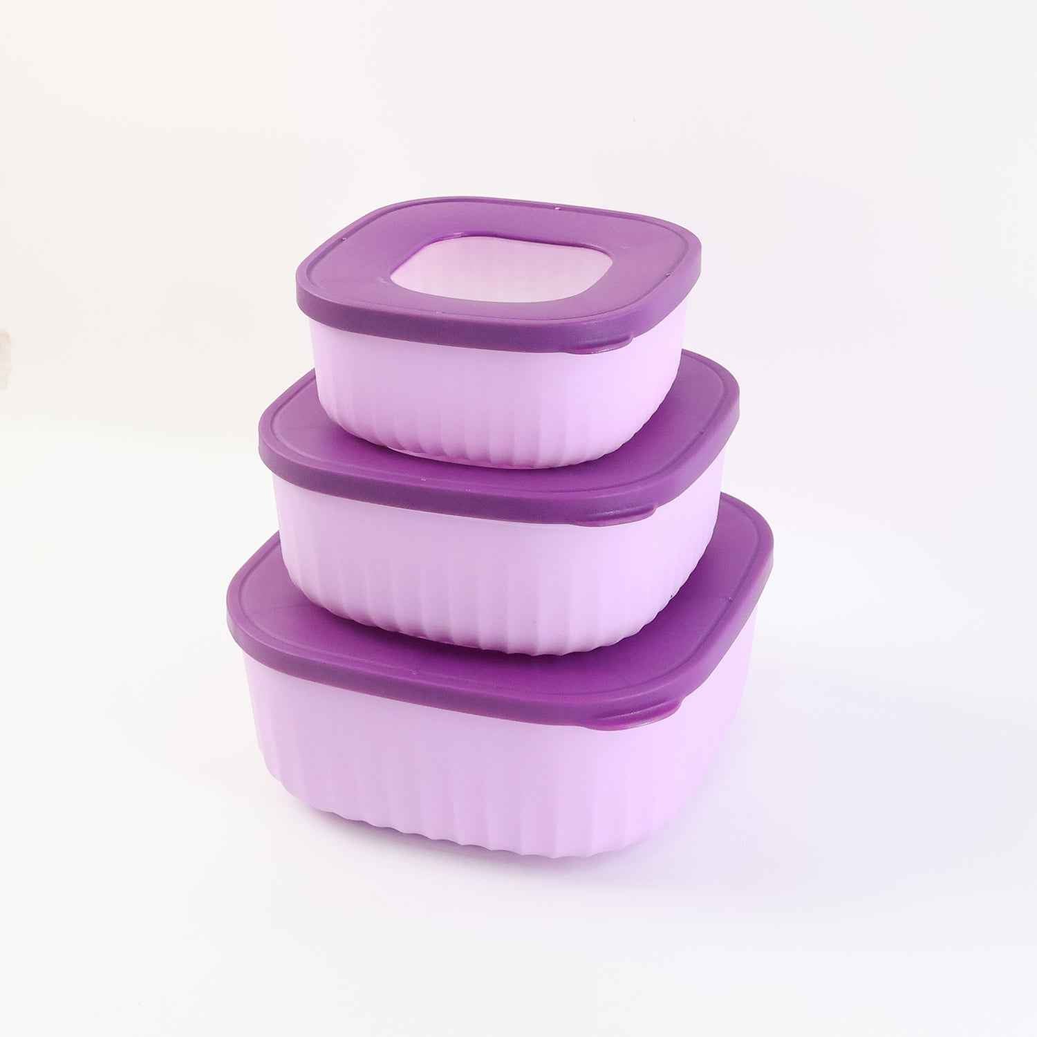 Food Storage Container Set – Leak-Resistant, Stackable 3-Piece
