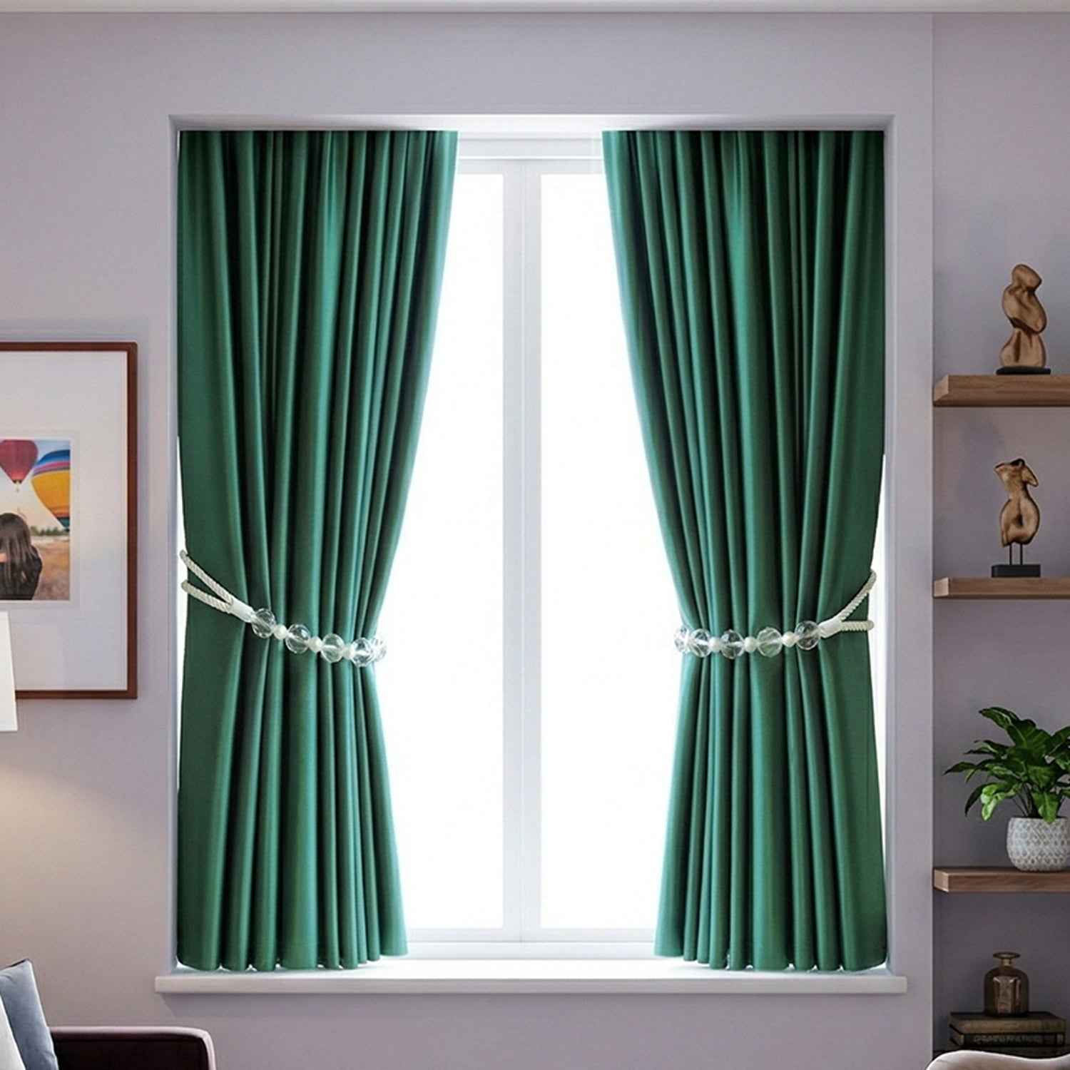 Curtain Tieback Rope – Elegant Pearl Beaded Design for Home Decor