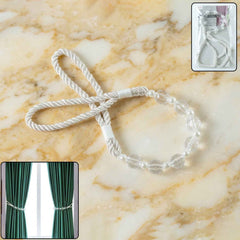 Curtain Tieback Rope – Elegant Pearl Beaded Design for Home Decor
