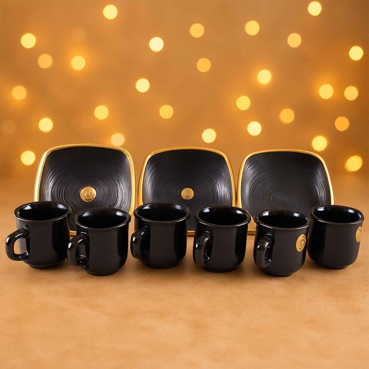 Seashell Ceramic Cup Set – 9-Piece Unique Design | Serve Stellar