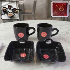 Play Station Ceramic Mug and Bowl Set – 4-Piece | JubileeJoy