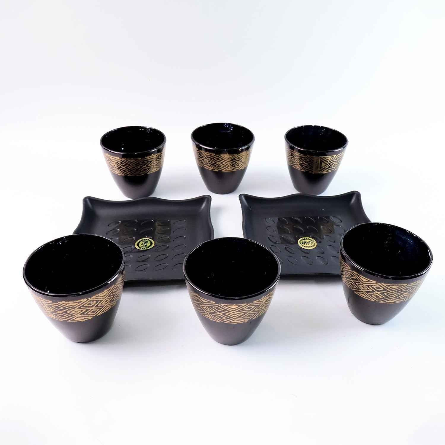 Ceramic Bowl and Cup Set – 8 Pc Dining Collection | Indo Glow