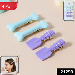 Cartoon Hair Clip Set – Cute & Lightweight 4-Piece for Kids