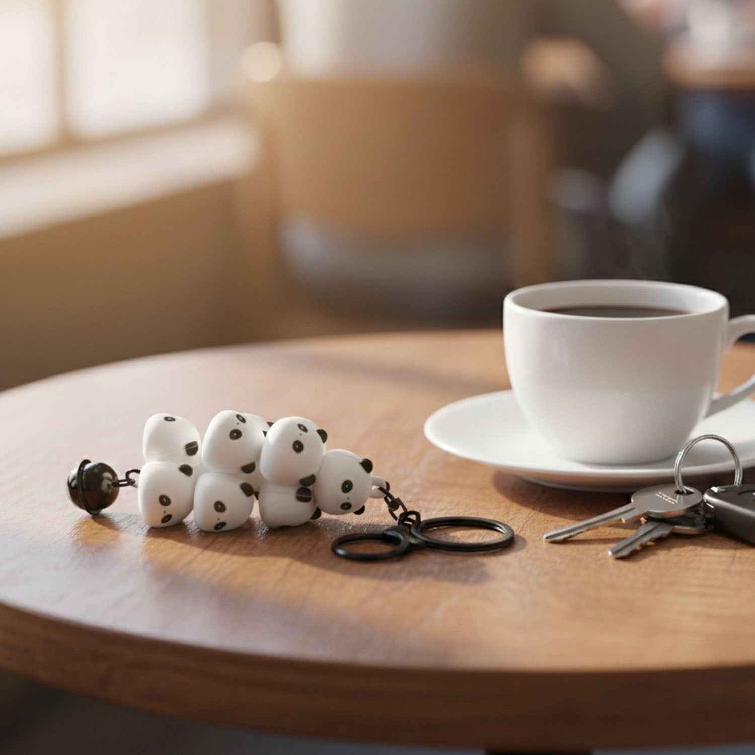 Cloud Keychain with Bell – Cute Cartoon Accessory